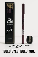 MO’S CODE Kohl Kajal – black eyeliner pencil with sharpener and box – bold eyes makeup product
