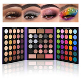 UCANBE Pretty All Set 2 full makeup palette with 86 shades and bold eye makeup examples