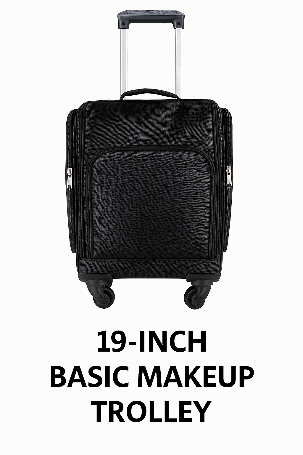 19-Inch Basic Makeup Trolley | 6 Pouches, Wheels & Adjustable Handle