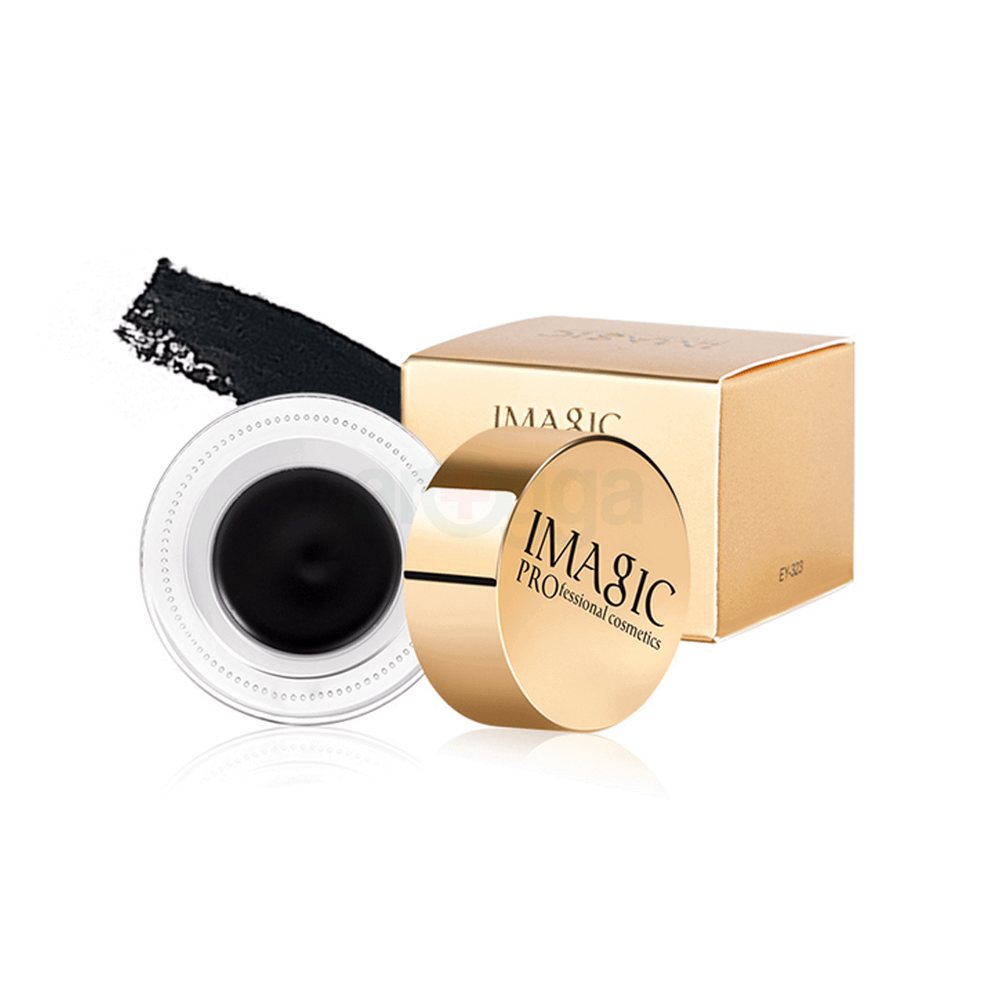 Imagic Gel Eyeliner E01 Black with gold lid and packaging